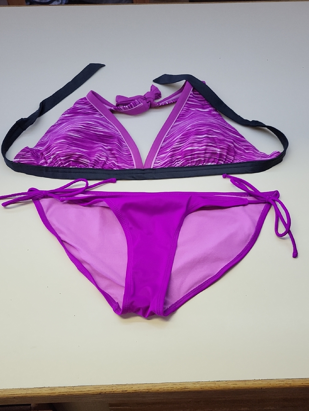 Purple Two-Piece Tie-Side Women's Bikini Set